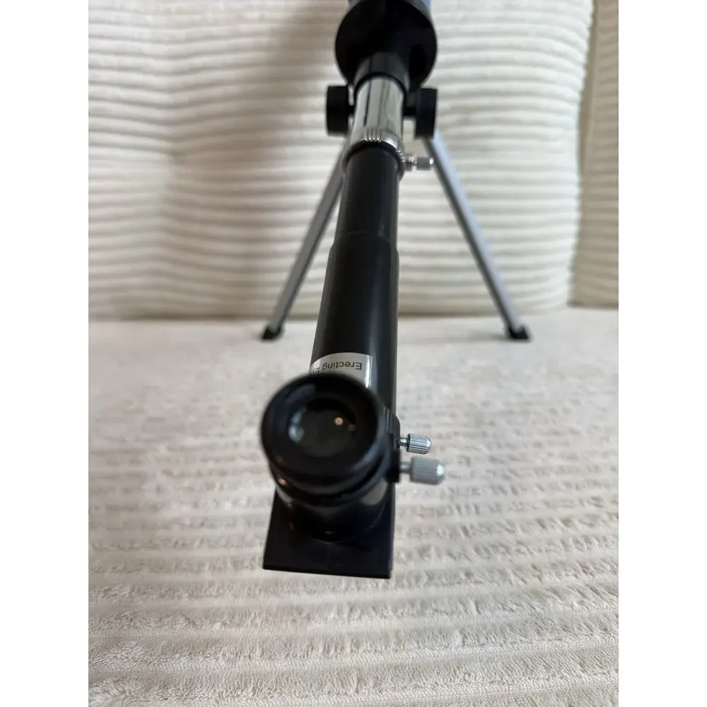 LUZSCO 50mm 20x-100x Kids Beginner Refractor Telescope with Tripod Silver